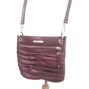 Etienne Aigner Oxblood Red Crossbody Purse Handbag